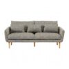 Altos Upholstered Fabric 3 Seater Sofa In Grey