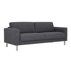 Clesto Fabric Upholstered 3 Seater Sofa In Anthracite