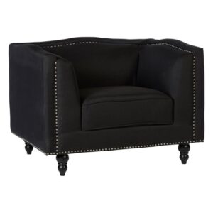 Essence Upholstered Fabric Armchair In Black