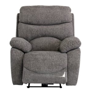 Leda Fabric Electric Recliner Armchair With USB In Ash