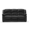 Malou 3 Seater Sofa In Black Faux Leather