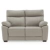 Marquess 2 Seater Sofa In Light Grey Faux Leather