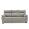 Marquess 3 Seater Sofa In Light Grey Faux Leather