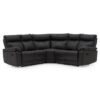 Marquess Electric Recliner Faux Leather Corner Sofa In Black