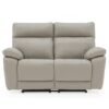 Marquess Recliner 2 Seater Sofa In Light Grey Faux Leather