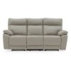Marquess Recliner 3 Seater Sofa In Light Grey Faux Leather
