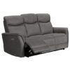 Maryville Fabric Electric Recliner 3 Seater Sofa In Grey
