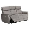 Maryville Fabric Electric Recliner 3 Seater Sofa In Taupe