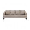 Myla 3 Seater Fabric Sofa In Natural