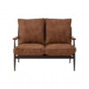 New Voundry 2 Seater Metal Sofa In Brown