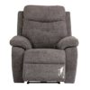 Sotra Fabric Electric Recliner Armchair With USB In Graphite