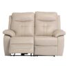 Sotra Faux Leather Electric Recliner 2 Seater Sofa In Stone