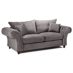 Winston Fabric 3 Seater Sofa In Grey