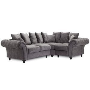 Winston Fabric Corner Sofa Right Hand In Grey