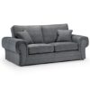Wishaw Fabric 3 Seater Sofa In Grey