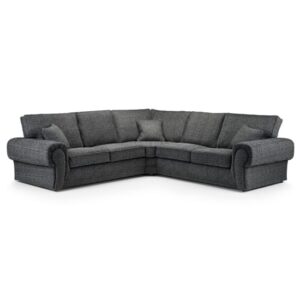 Walcott Fabric Corner Sofa Large In Grey