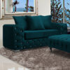 Worley Malta Plush Velour Fabirc 2 Seater Sofa In Emerald