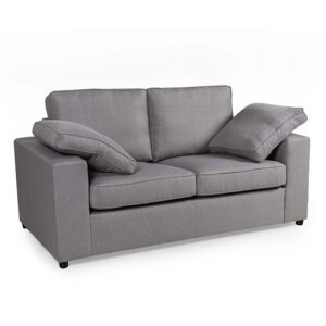 Aarna Fabric 2 Seater Sofa In Silver