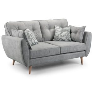Zincate Fabric 2 Seater Sofa In Grey