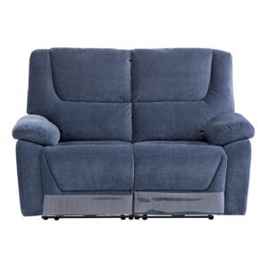 Darla Fabric Electric Recliner 2 Seater Sofa In Blue