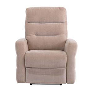 Mila Fabric Electric Recliner Armchair In Mink