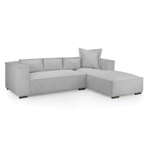 Charlie Fabric Corner Sofa Right Hand In Grey
