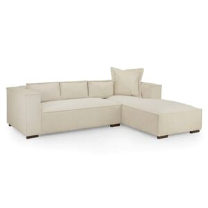 Charlie Fabric Corner Sofa Right Hand In Natural
