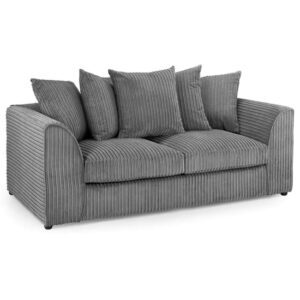 Hyeres Fabric 3 Seater Sofa In Grey