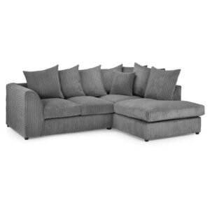 Hyeres Fabric Corner Sofa Right Hand In Grey