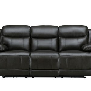 Montana Luxury 3-Seater Leather Sofa with Dual Power Recliners & Adjustable Power Headrest