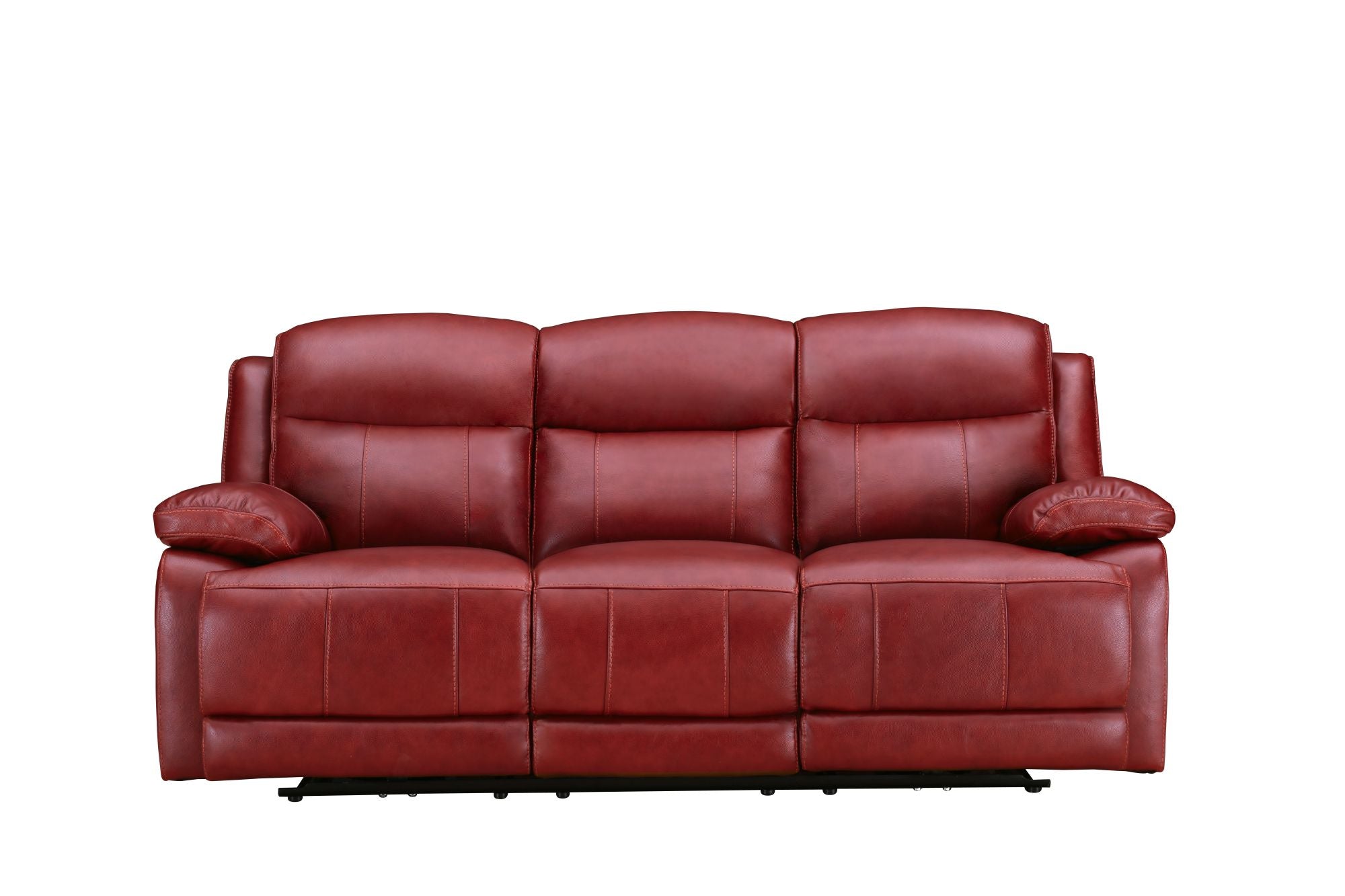 Montana 3 Seater Leather Sofa with 2 Power Recliners and Power Headrest