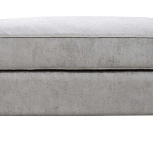 Battersea Footstool in Alaska Silver Chenille – Elegant & Versatile Day Bed Addition