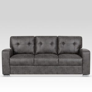 Hobart Fabric 3 Seater Sofa In Dark Grey
