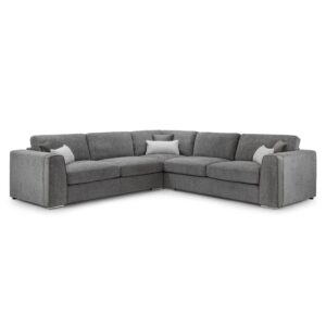 Newnan Fabric Corner Sofa In Grey