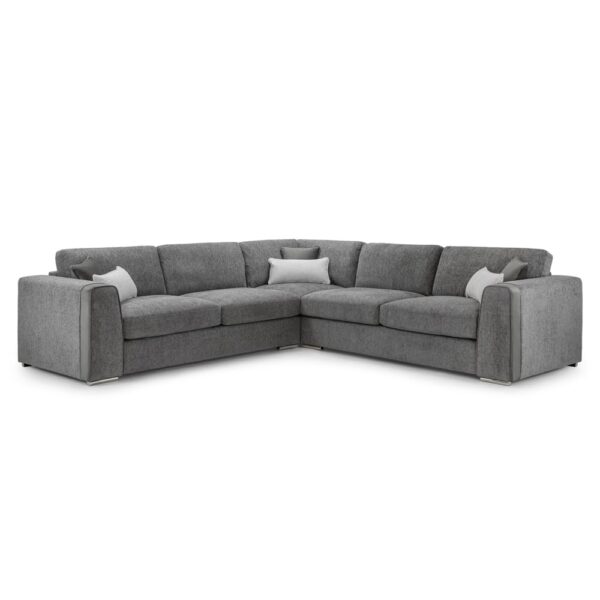 Newnan Fabric Corner Sofa In Grey