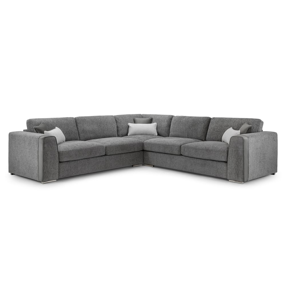 Newnan Fabric Corner Sofa In Grey