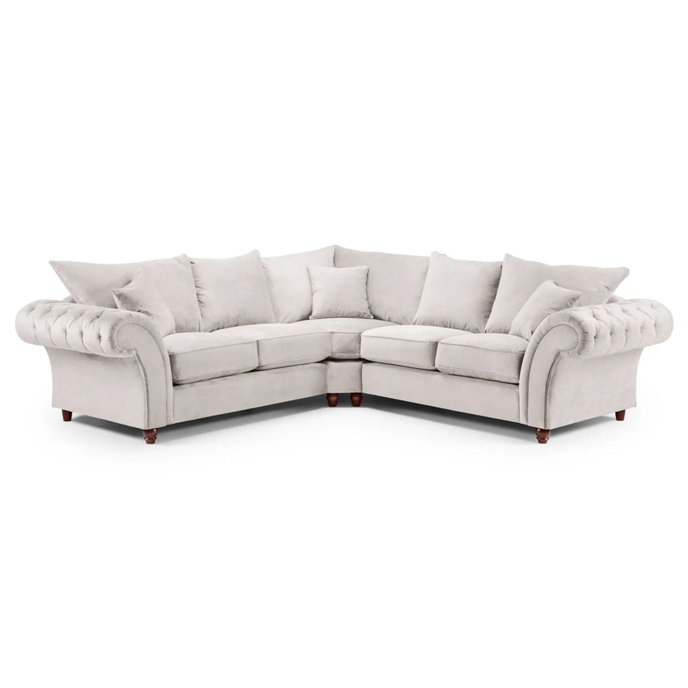Winnsboro Fabric Corner Sofa In Stone