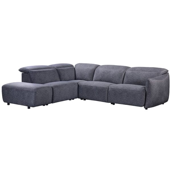 Leiria Fabric Left Handed Corner Sofa In Anthracite