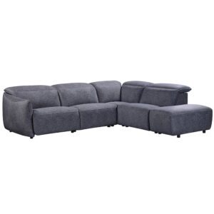 Leiria Fabric Right Handed Corner Sofa In Anthracite