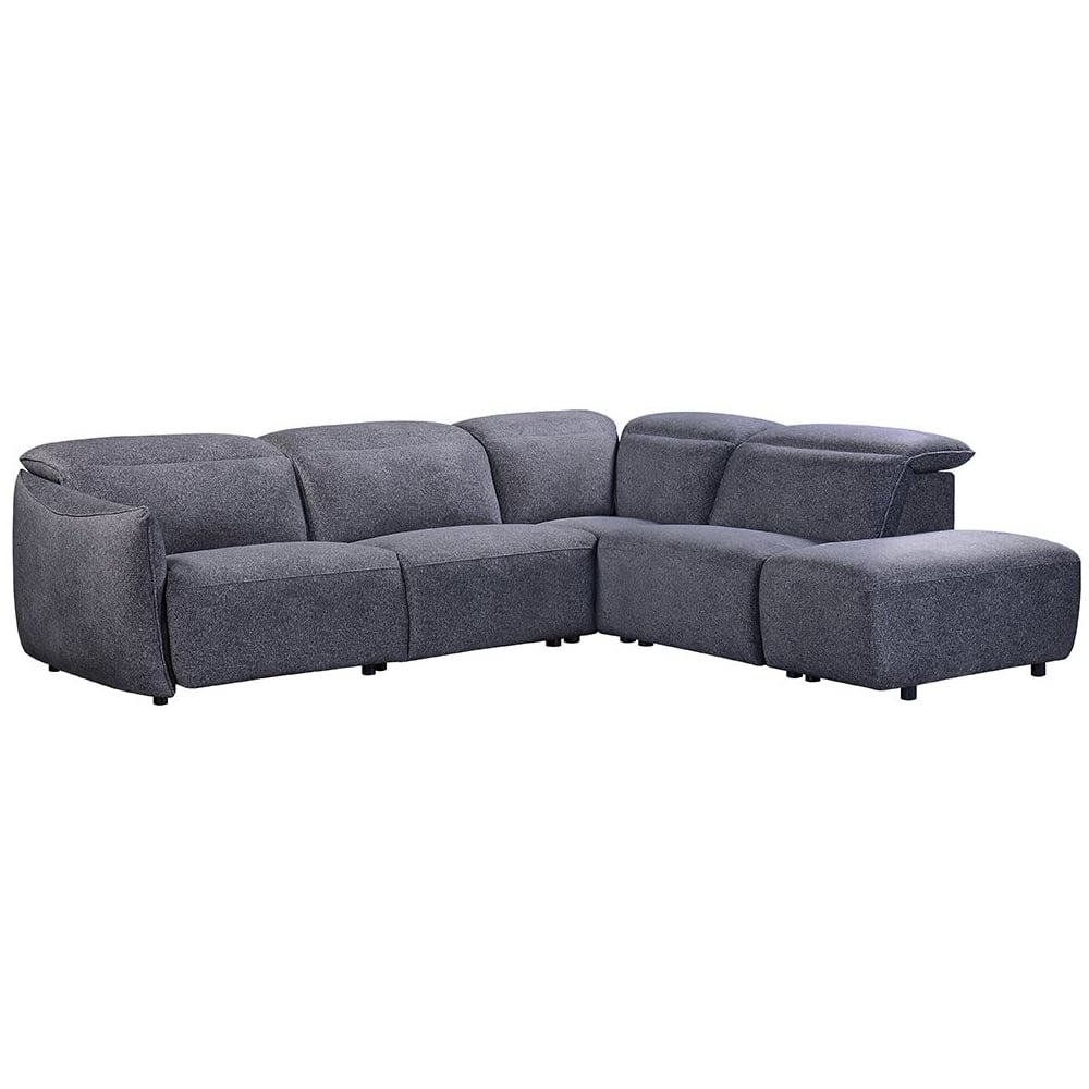 Leiria Fabric Right Handed Corner Sofa In Anthracite