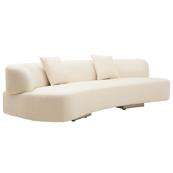 Odessa Fabric 3 Seater Sofa In Cream