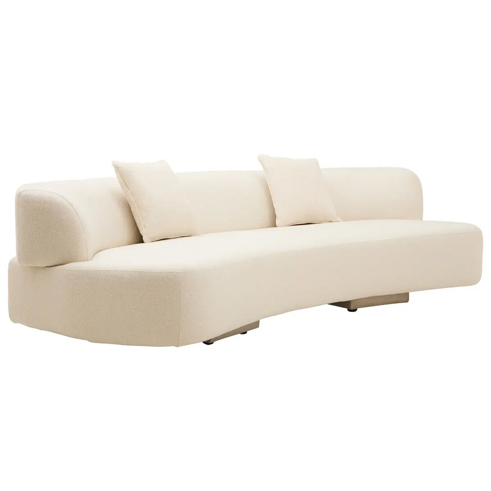 Odessa Fabric 3 Seater Sofa In Cream