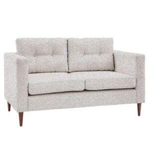 Wantagh Fabric 2 Seater Sofa With Oak Legs In Light Grey