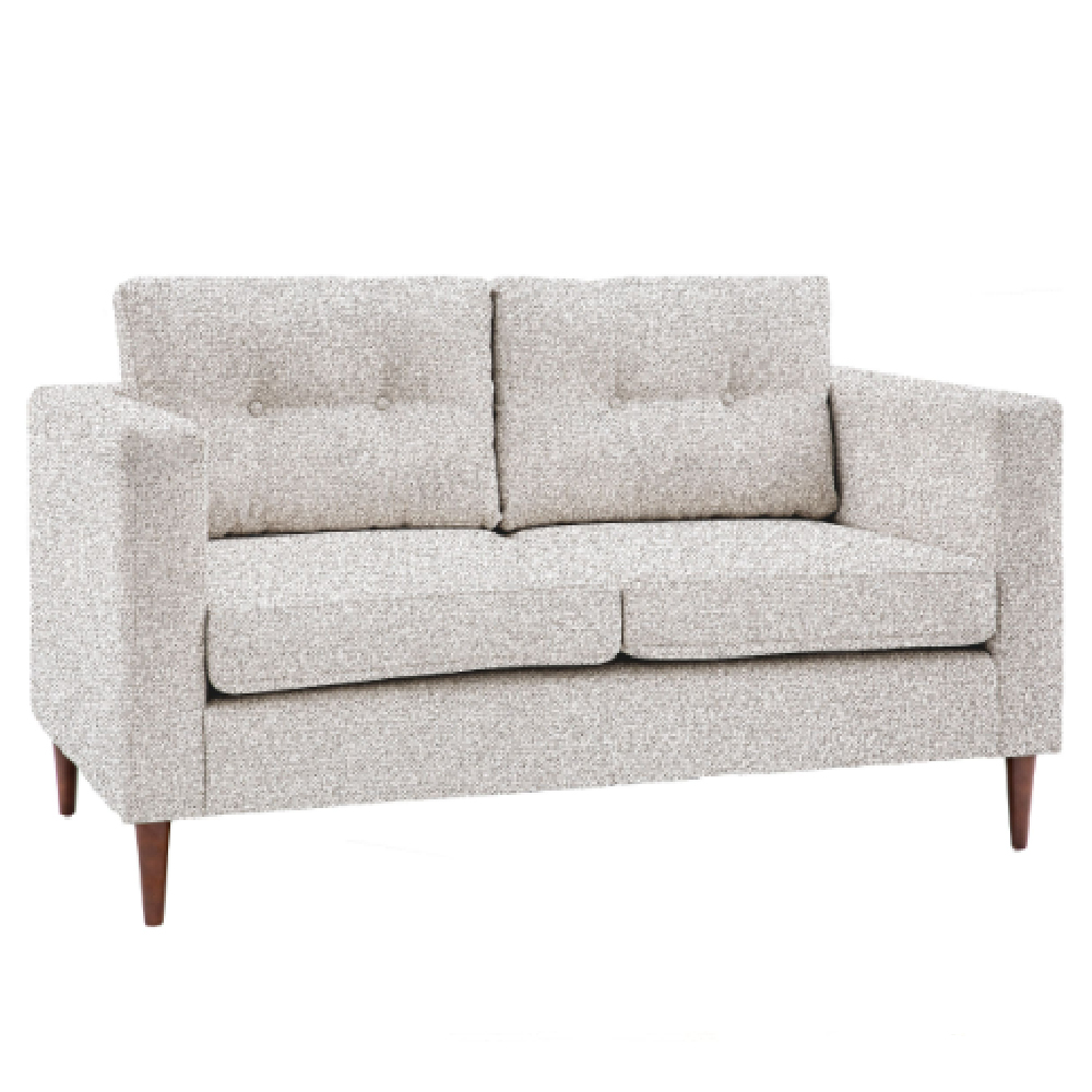 Wantagh Fabric 2 Seater Sofa With Oak Legs In Light Grey
