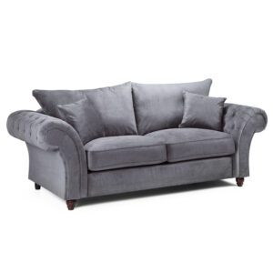 Winnsboro Fabric 3 Seater Sofa In Grey