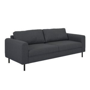Onalaska Fabric 3 Seater Sofa In Basel Dark Grey