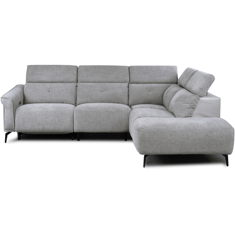 Thorndale Fabric Electric Recliner Corner Sofa Suite - Dark Grey