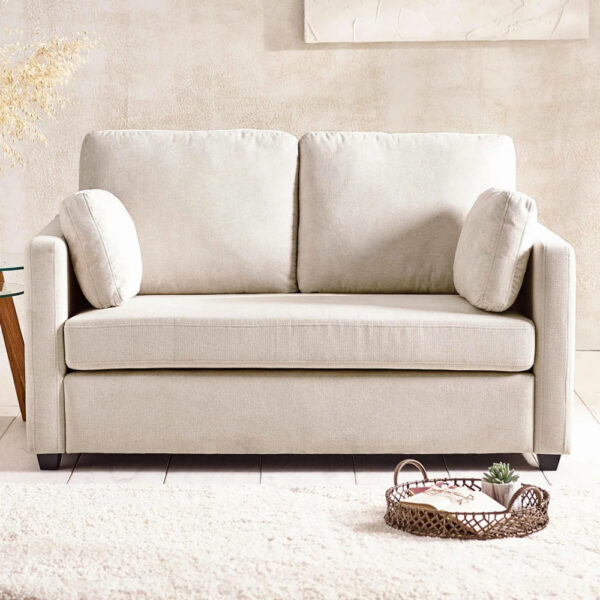 Opelika Fabric 2 Seater Sofa - Beige