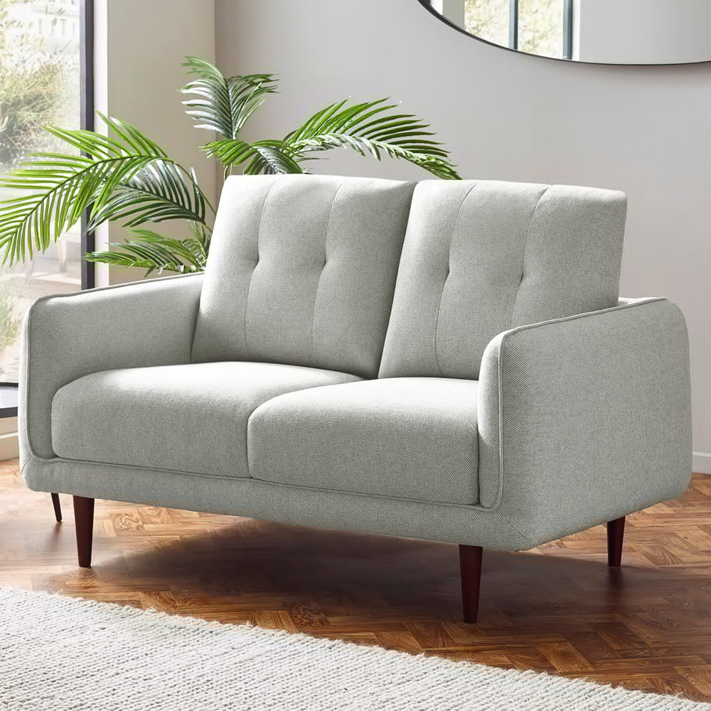 Rimouski Fabric 2 Seater Sofa - Light Grey